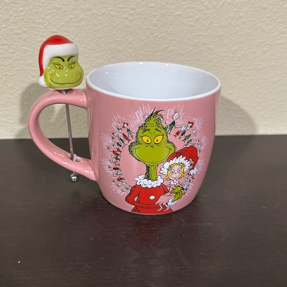 New Grinch pink Christmas ceramic mug